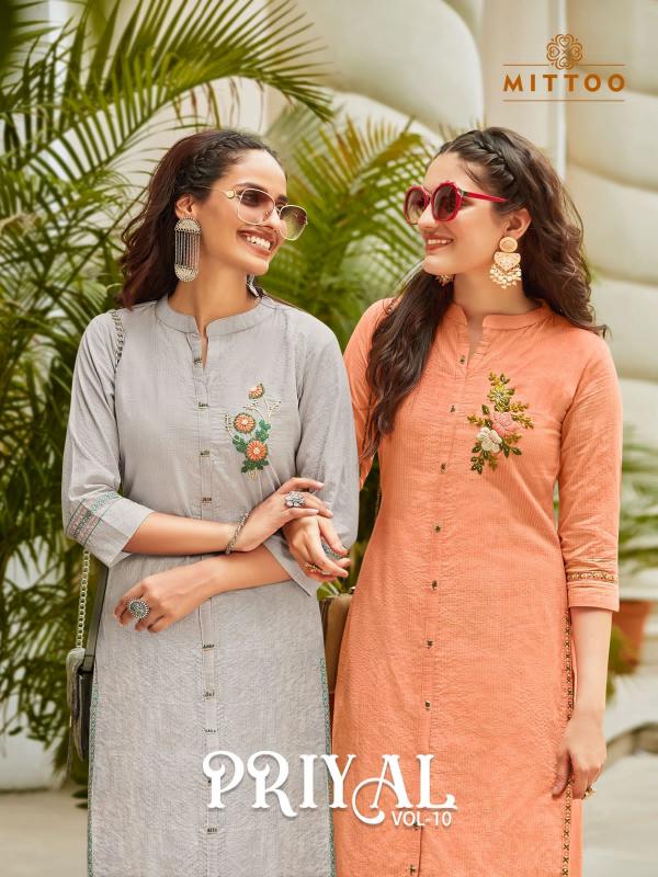 Mittoo Priyal 10 Cotton Weaving Exclusive  Designer Kurti Collection